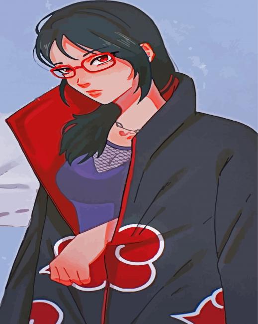 Sarada Uchiha - Paint By Number - Paint by Numbers for Sale