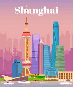 Shanghai China Illustration paint by numbers