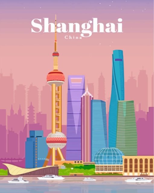 Shanghai China Illustration paint by numbers