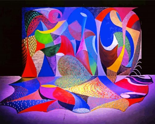 Snails Space With Vari Lites Paintings As Performance Hockney paint by numbers