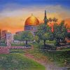 Sunset Dome Of The Rock paint by numbers
