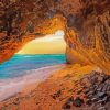 Sunset Seascape Cave paint by numbers