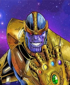 Thanos Marvel Hero paint by number