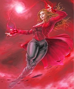The Avengers Wanda Maximoff paint by numbers