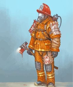 The Fire Man paint by numbers