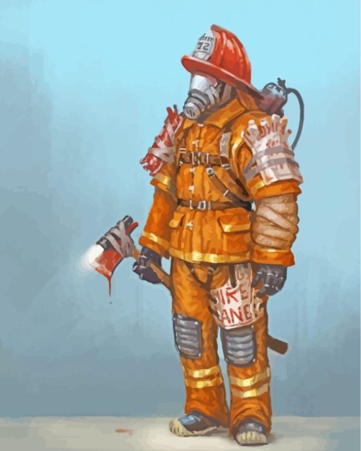 The Fire Man paint by numbers