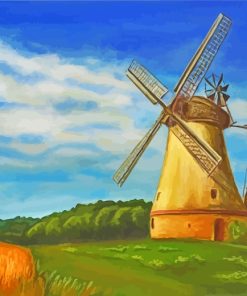 The Old Windmill paint by numbers