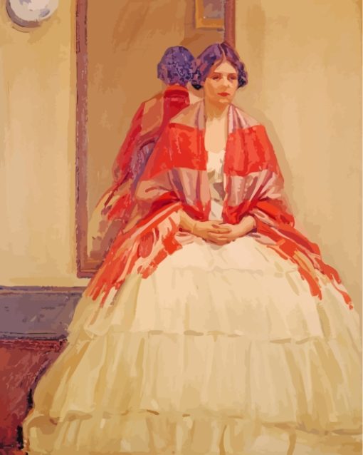 The Victorian Dress Art paint by numbers