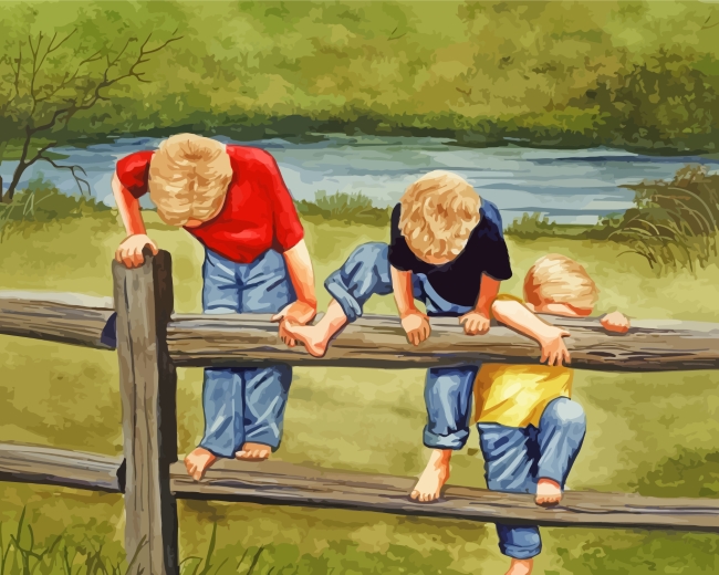 Three Little Brothers paint by numbers