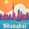 Tavel Poster Shanghai China paint by numbers