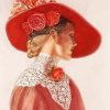 Victorian Woman In Hat paint by numbers