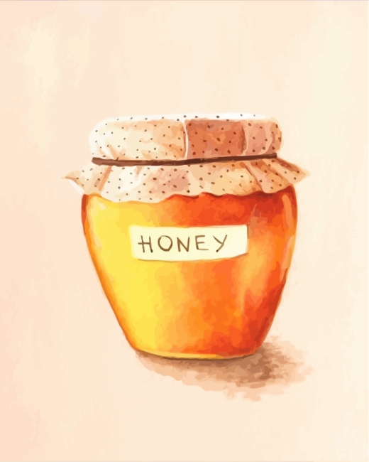 Vintage Honey Jar paint by numbers