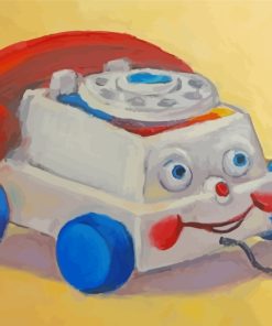 Vintage Phone Toy paint by numbers