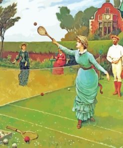 Vintage Tennis Players paint by numbers