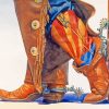 Western Cowboy Boots paint by numbers