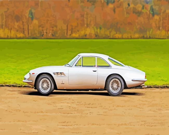 White Classic Ferari paint by numbers