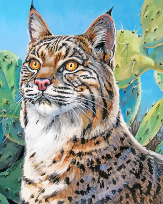 Wild Bobcat Art paint by numbers