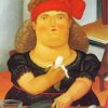 Woman Eating Banana Botero Art paint by numbers