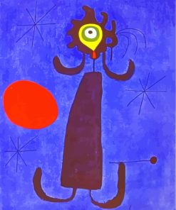 Woman In Front Of Sun Miro Art paint by numbers