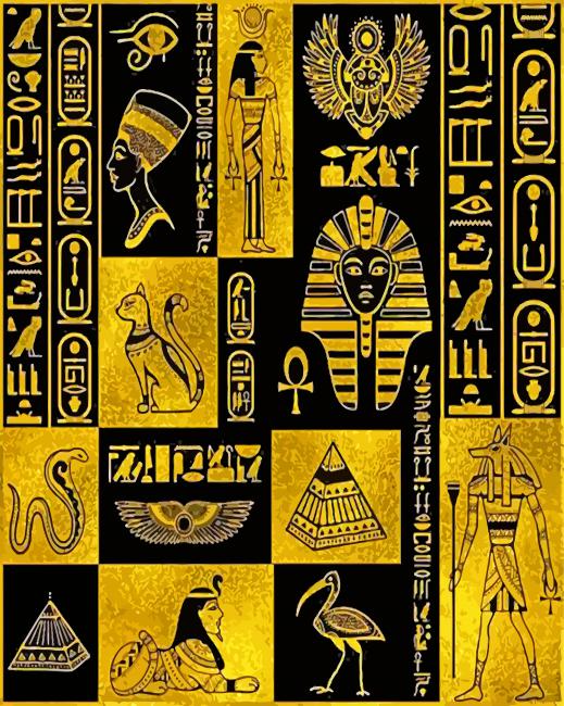 Aesthetic Hieroglyphics paint by numbers