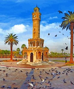 Aesthetic İzmir Clock Tower paint by numbers