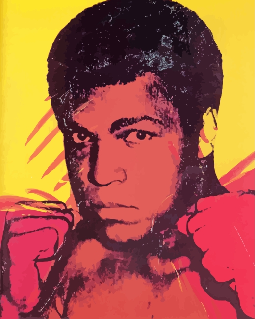 Andy Warhol Muhammad Ali paint by numbers