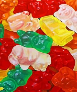 Colourful Gummies paint by numbers