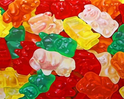 Colourful Gummies paint by numbers