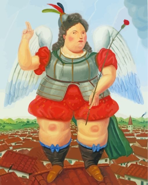 Fernando Botero Archangel paint by numbers