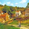 Hermitage At Pontoise Pissaro Art paint by numbers