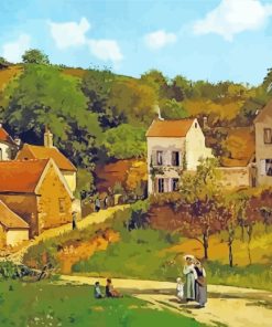 Hermitage At Pontoise Pissaro Art paint by numbers