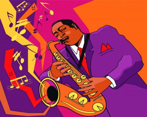 Jazz Man paint by numbers