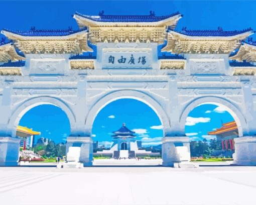 National Chiang Kai Shek Memorial Hall paint by numbers