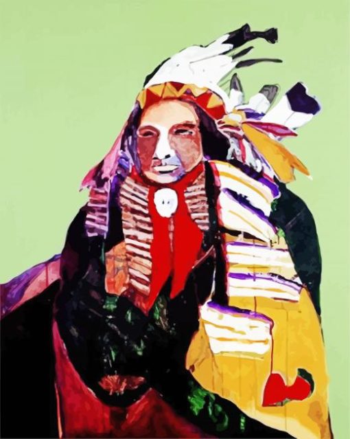 Native Man paint by numbers