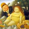 Picnic In The Mountains Fernando Botero paint by numbers