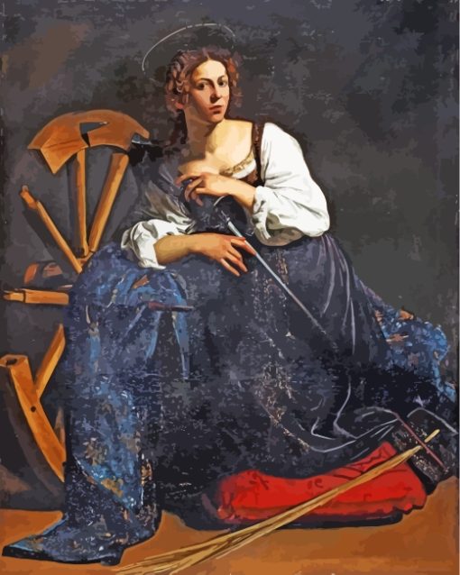 Saint Catherine Of Alexandria Caravaggio Art paint by numbers