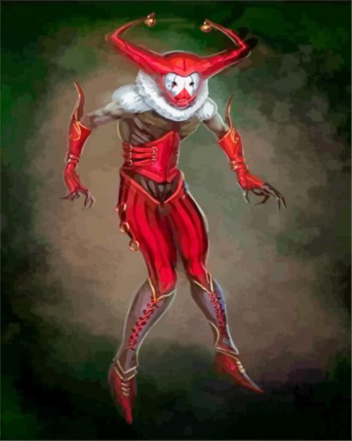 Scary Jester paint by numbers