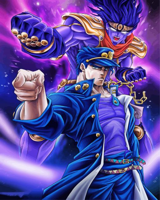 Star platinum And Jotaro Kujo - Paint By Number - Paint by Numbers for Sale