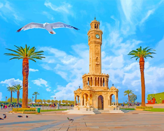 Turkey Izmir Clock Tower paint by numbers