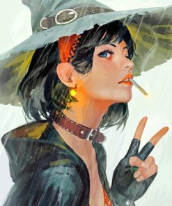 Witch Girl Guweiz paint by numbers