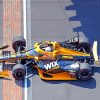 Yellow Indy Racing Car paint by numbers