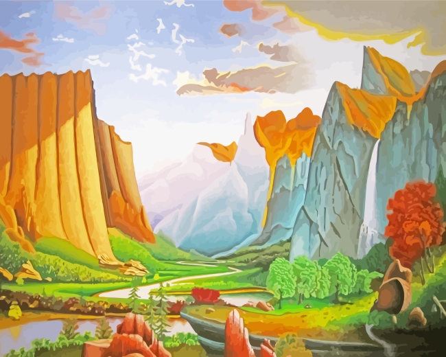 Yosemite Valley Art paint by numbers