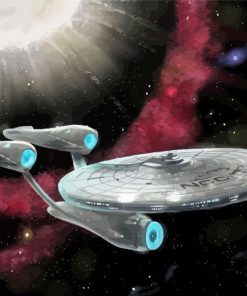 Starship Enterprise Art paint by numbers