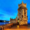 Portugal Belem Tower At Night paint by numbers